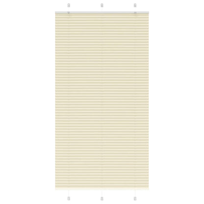 vidaXL Pleated Blind Cream 105x200 cm Fabric Width 104.4 cm Polyester