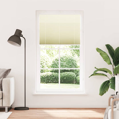 vidaXL Pleated Blind Cream 105x200 cm Fabric Width 104.4 cm Polyester