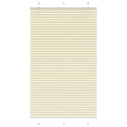 vidaXL Pleated Blind Cream 110x200 cm Fabric Width 109.4 cm Polyester
