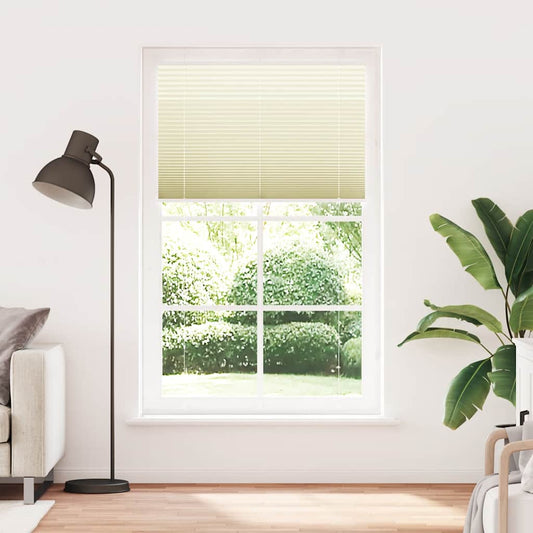vidaXL Pleated Blind Cream 110x200 cm Fabric Width 109.4 cm Polyester