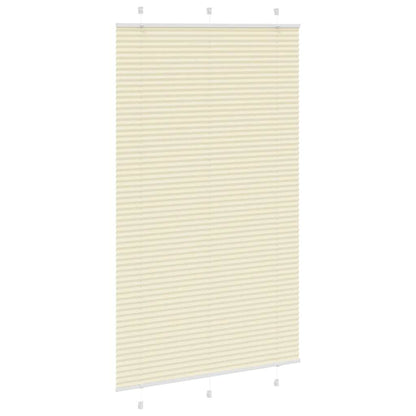 vidaXL Pleated Blind Cream 115x200 cm Fabric Width 114,4 cm Polyester