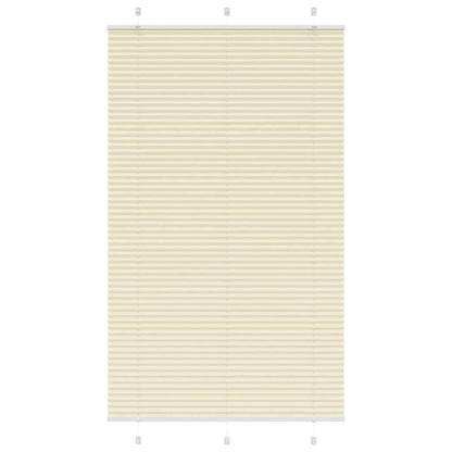vidaXL Pleated Blind Cream 120x200 cm Fabric Width 119.4 cm Polyester