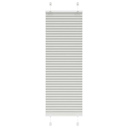 vidaXL Pleated Blind Light Grey 40x100 cm Fabric Width 39.4 cm Polyester