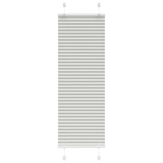 vidaXL Pleated Blind Light Grey 40x100 cm Fabric Width 39.4 cm Polyester