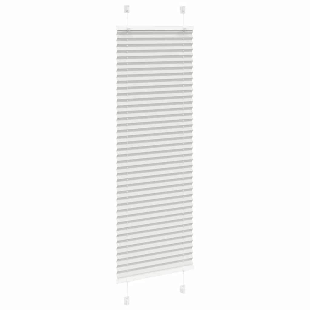 vidaXL Pleated Blind Light Grey 40x100 cm Fabric Width 39.4 cm Polyester