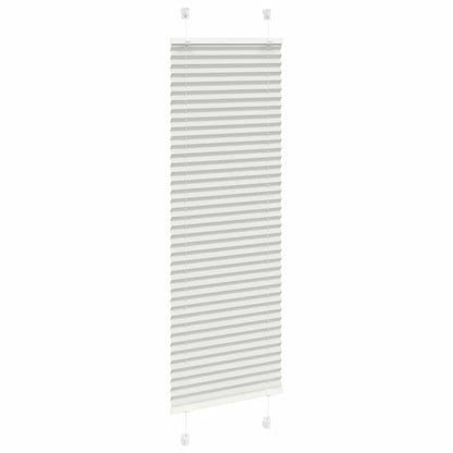 vidaXL Pleated Blind Light Grey 40x100 cm Fabric Width 39.4 cm Polyester