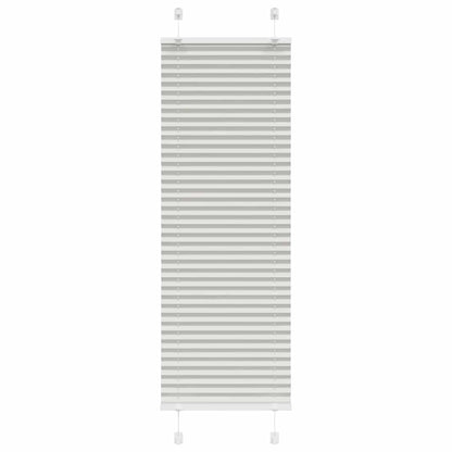 vidaXL Pleated Blind Light Grey 45x100 cm Fabric Width 44.4 cm Polyester