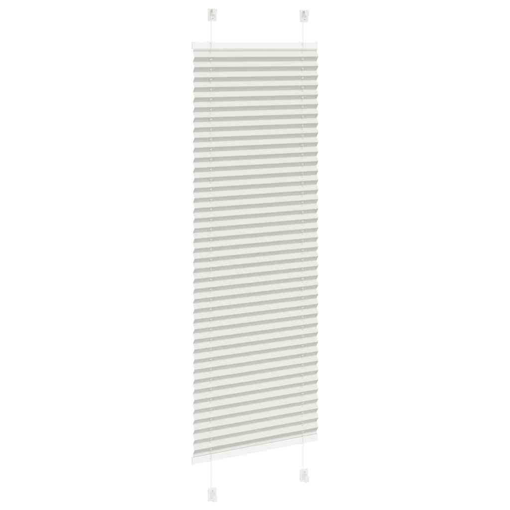 vidaXL Pleated Blind Light Grey 45x100 cm Fabric Width 44.4 cm Polyester