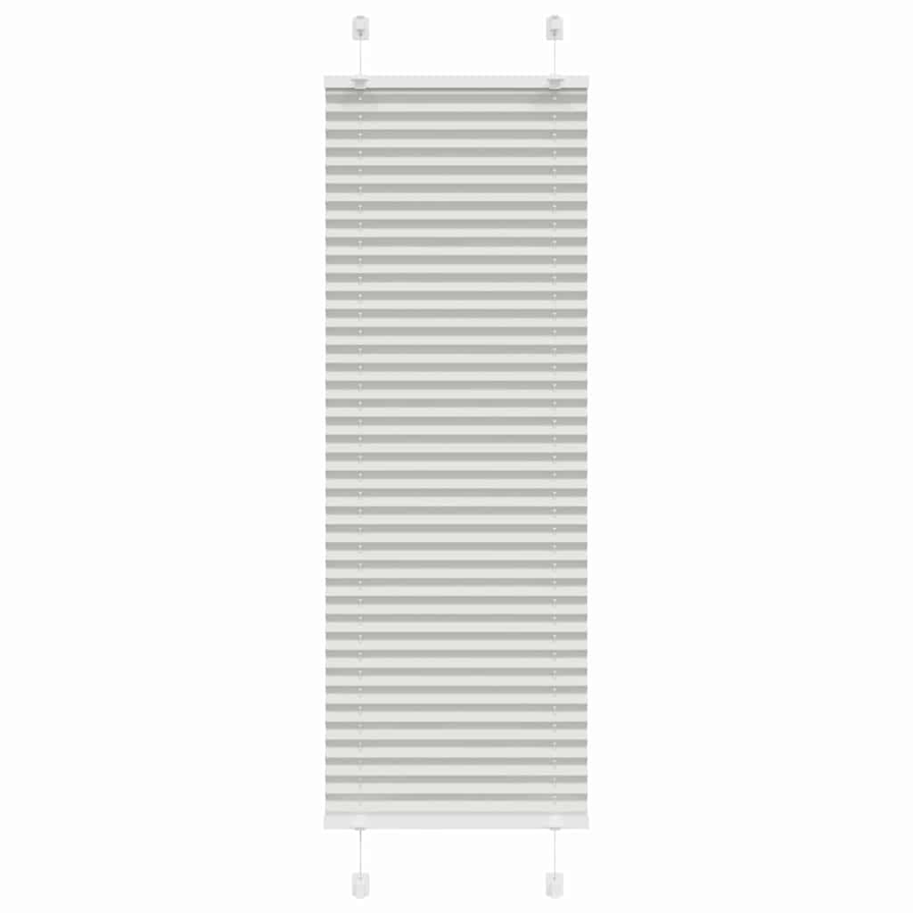 vidaXL Pleated Blind Light Grey 50x100 cm Fabric Width 49.4 cm Polyester