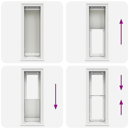 vidaXL Pleated Blind Light Grey 50x100 cm Fabric Width 49.4 cm Polyester