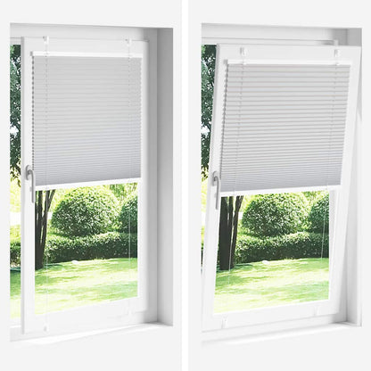 vidaXL Pleated Blind Light Grey 50x100 cm Fabric Width 49.4 cm Polyester