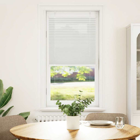 vidaXL Pleated Blind Light Grey 55x100 cm Fabric Width 54.4 cm Polyester
