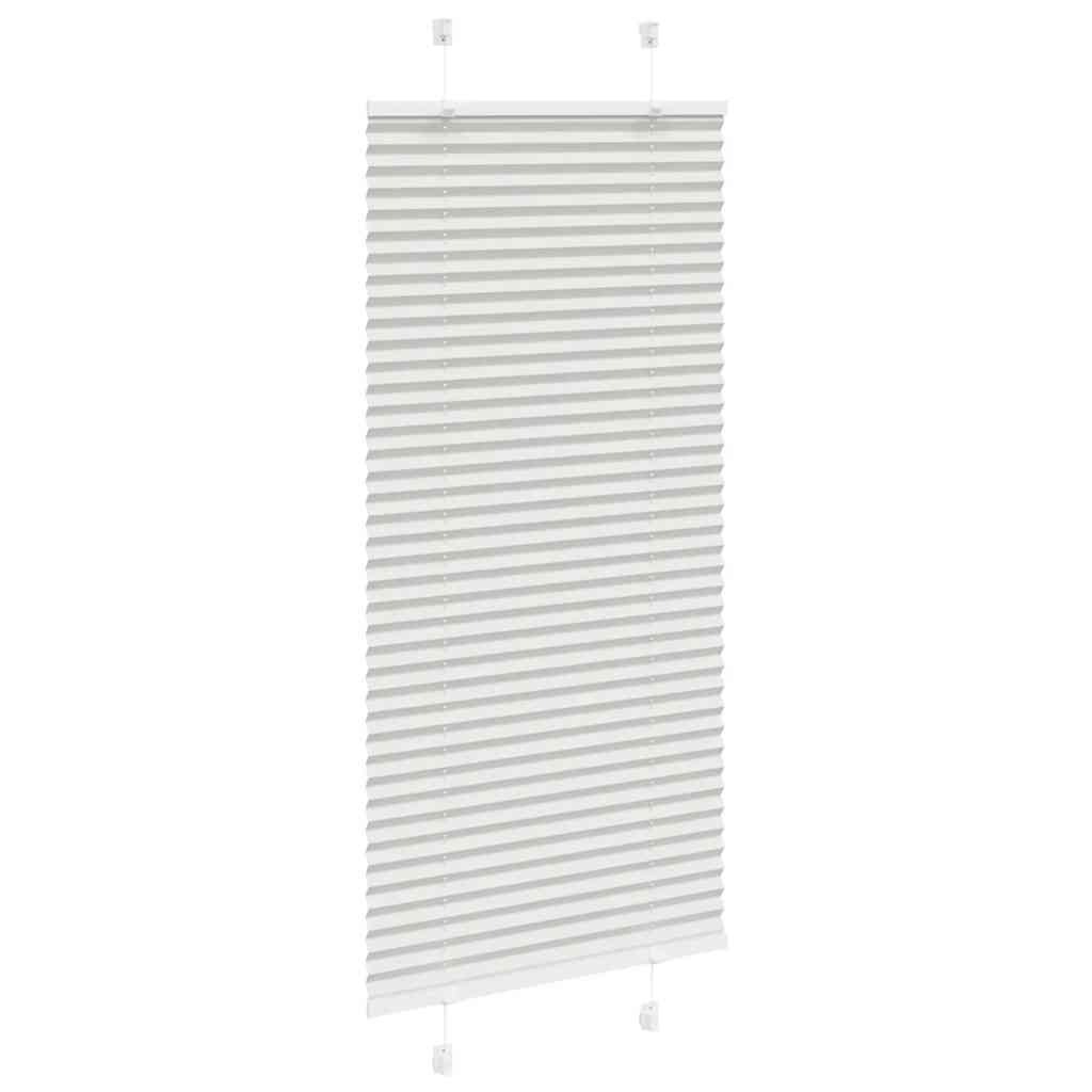 vidaXL Pleated Blind Light Grey 55x100cm Fabric Width 54.4cm Polyester