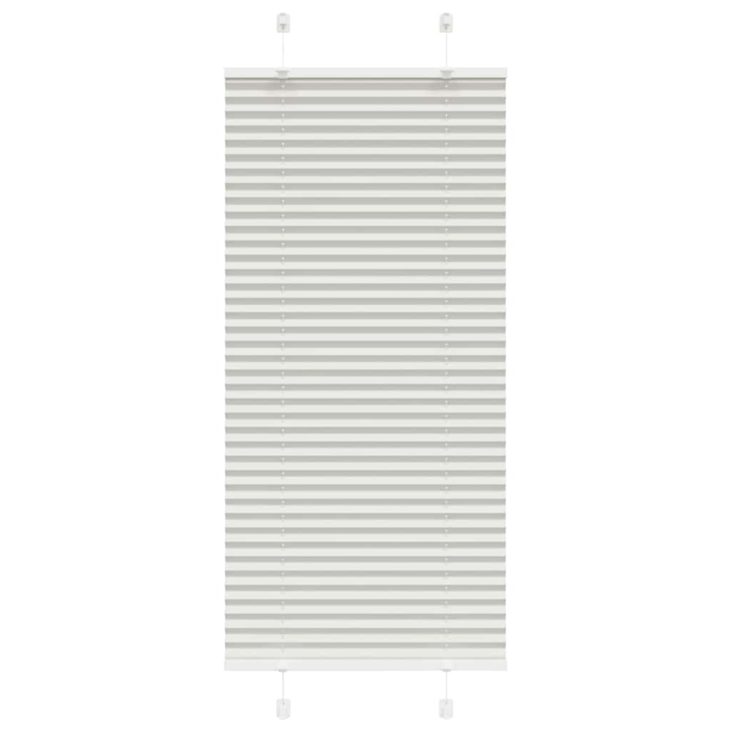 vidaXL Pleated Blind Light Grey 60x100 cm Fabric Width 59.4 cm Polyester