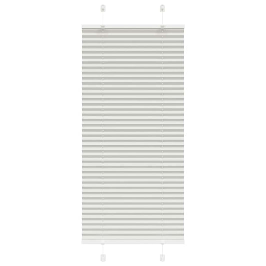 vidaXL Pleated Blind Light Grey 60x100 cm Fabric Width 59.4 cm Polyester