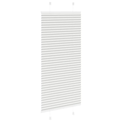 vidaXL Pleated Blind Light Grey 65x100 cm Fabric Width 64.4 cm Polyester
