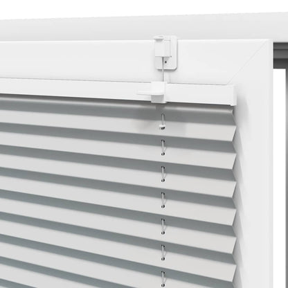 vidaXL Pleated Blind Light Grey 65x100 cm Fabric Width 64.4 cm Polyester