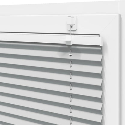vidaXL Pleated Blind Light Grey 65x100 cm Fabric Width 64.4 cm Polyester