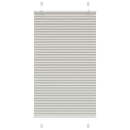 vidaXL Pleated Blind Light Grey 70x100cm Fabric Width 69.4cm Polyester