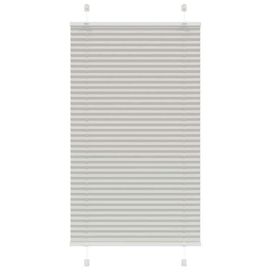 vidaXL Pleated Blind Light Grey 70x100 cm Fabric Width 69.4 cm Polyester