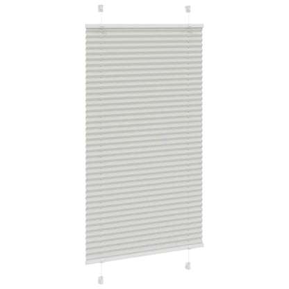 vidaXL Pleated Blind Light Grey 70x100cm Fabric Width 69.4cm Polyester