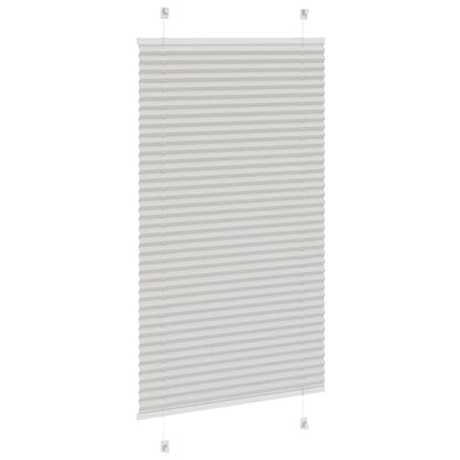 vidaXL Pleated Blind Light Grey 70x100cm Fabric Width 69.4cm Polyester