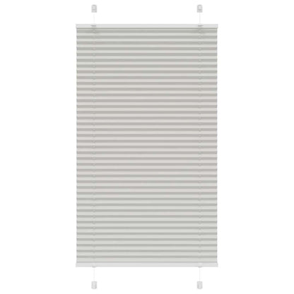 vidaXL Pleated Blind Light Grey 80x100 cm Fabric Width 79.4 cm Polyester
