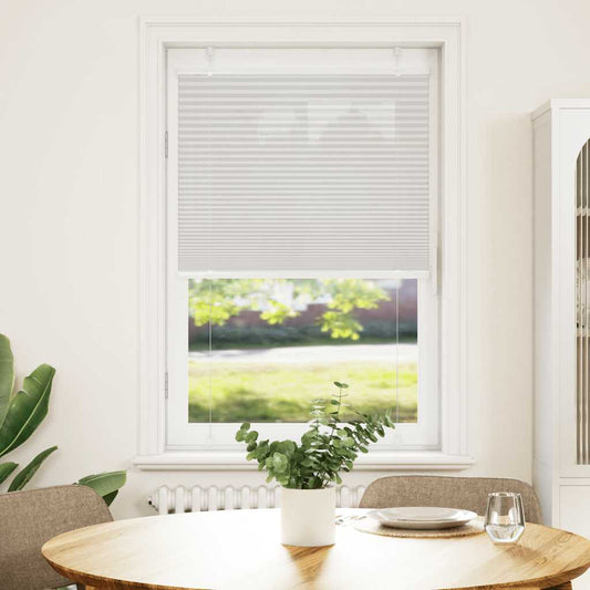 vidaXL Pleated Blind Light Grey 80x100cm Fabric Width 79.4cm Polyester