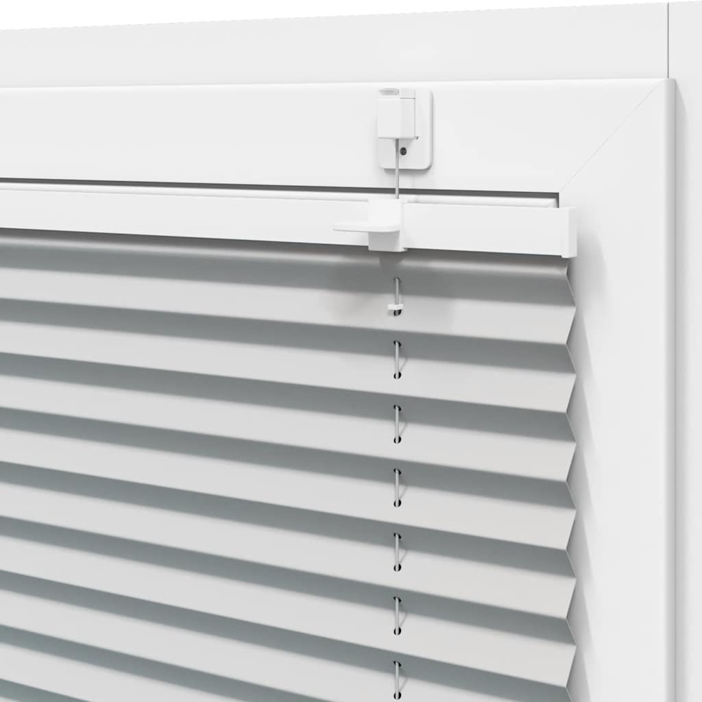 vidaXL Pleated Blind Light Grey 80x100 cm Fabric Width 79.4 cm Polyester