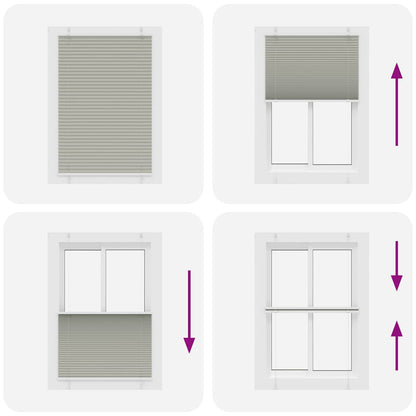 vidaXL Pleated Blind Light Grey 90x100 cm Fabric Width 89.4 cm Polyester