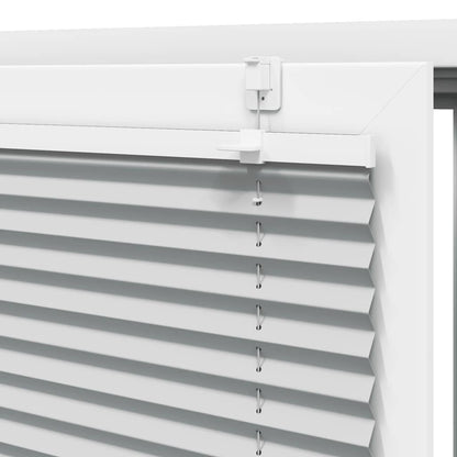 vidaXL Pleated Blind Light Grey 90x100 cm Fabric Width 89.4 cm Polyester