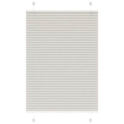 vidaXL Pleated Blind Light Grey 95x100cm Fabric Width 94.4cm Polyester