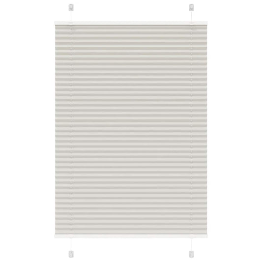 vidaXL Pleated Blind Light Grey 95x100cm Fabric Width 94.4cm Polyester