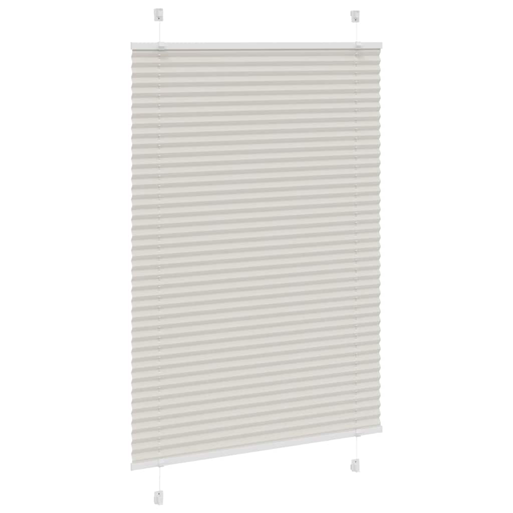 vidaXL Pleated Blind Light Grey 95x100cm Fabric Width 94.4cm Polyester