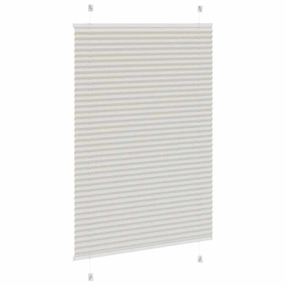 vidaXL Pleated Blind Light Grey 95x100cm Fabric Width 94.4cm Polyester
