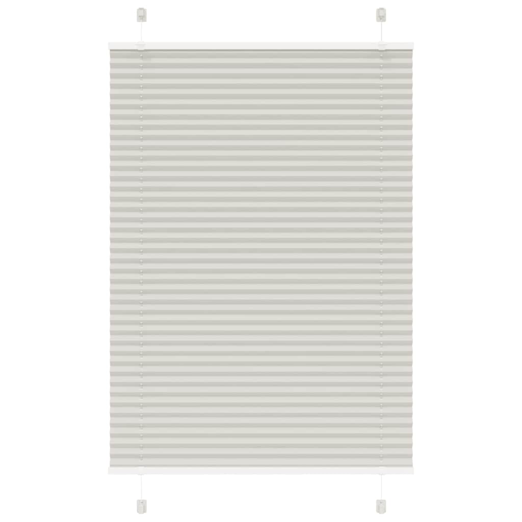 vidaXL Pleated Blind Light Grey 100x100 cm Fabric Width 99.4 cm