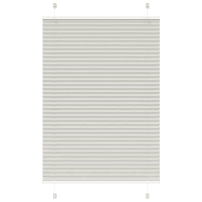 vidaXL Pleated Blind Light Grey 100x100 cm Fabric Width 99.4 cm