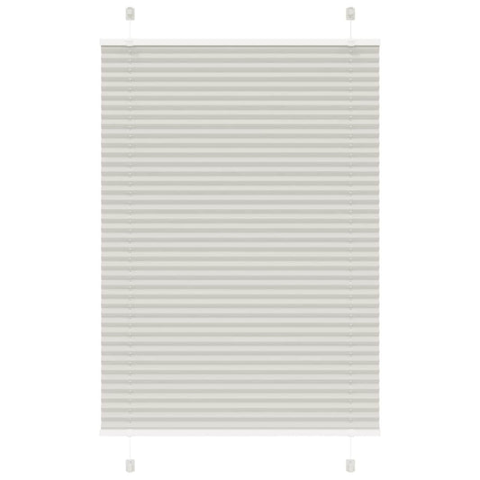 vidaXL Pleated Blind Light Grey 100x100 cm Fabric Width 99.4 cm