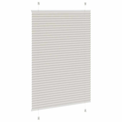 vidaXL Pleated Blind Light Grey 100x100 cm Fabric Width 99.4 cm