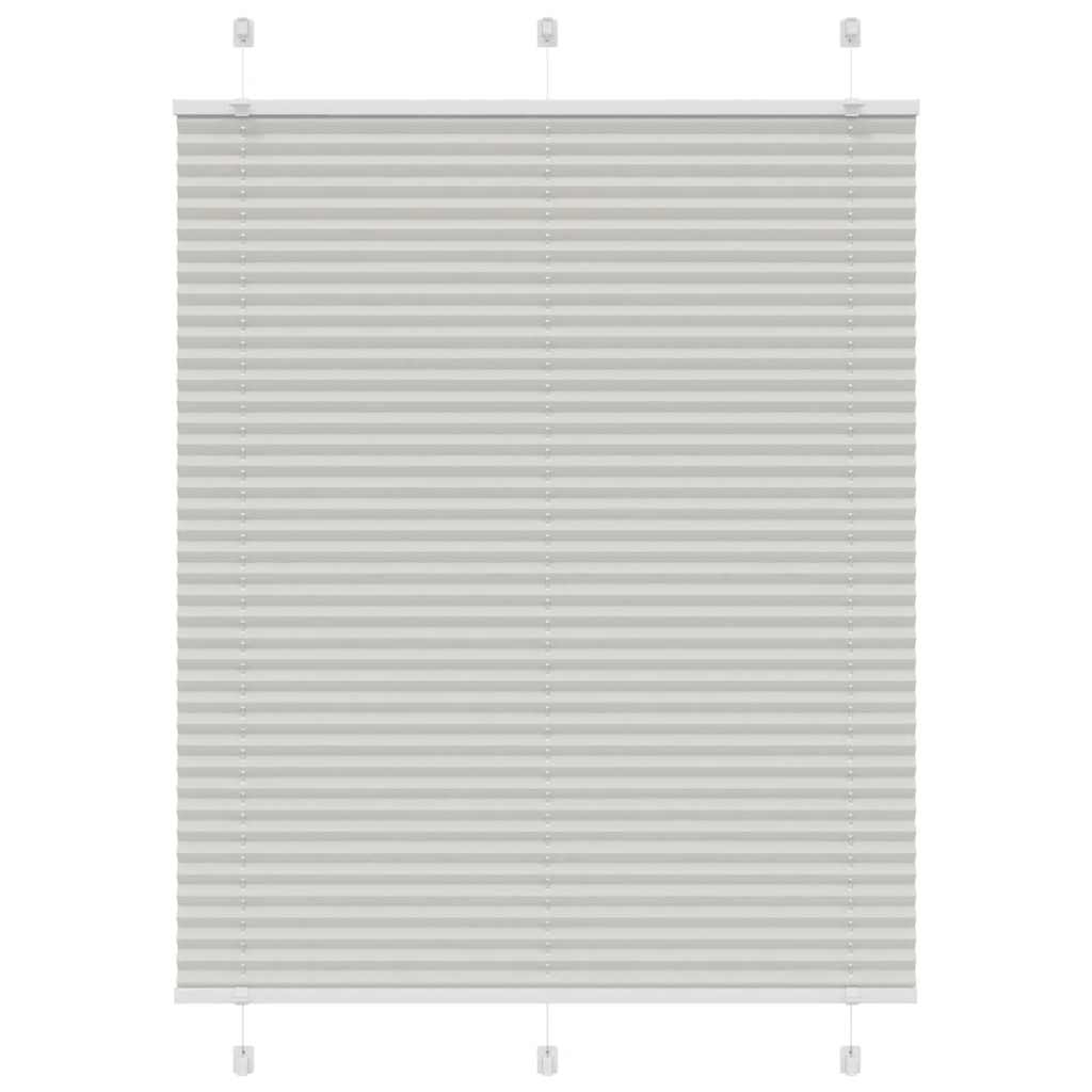 vidaXL Pleated Blind Light Grey 110x100 cm Fabric Width 109.4 cm