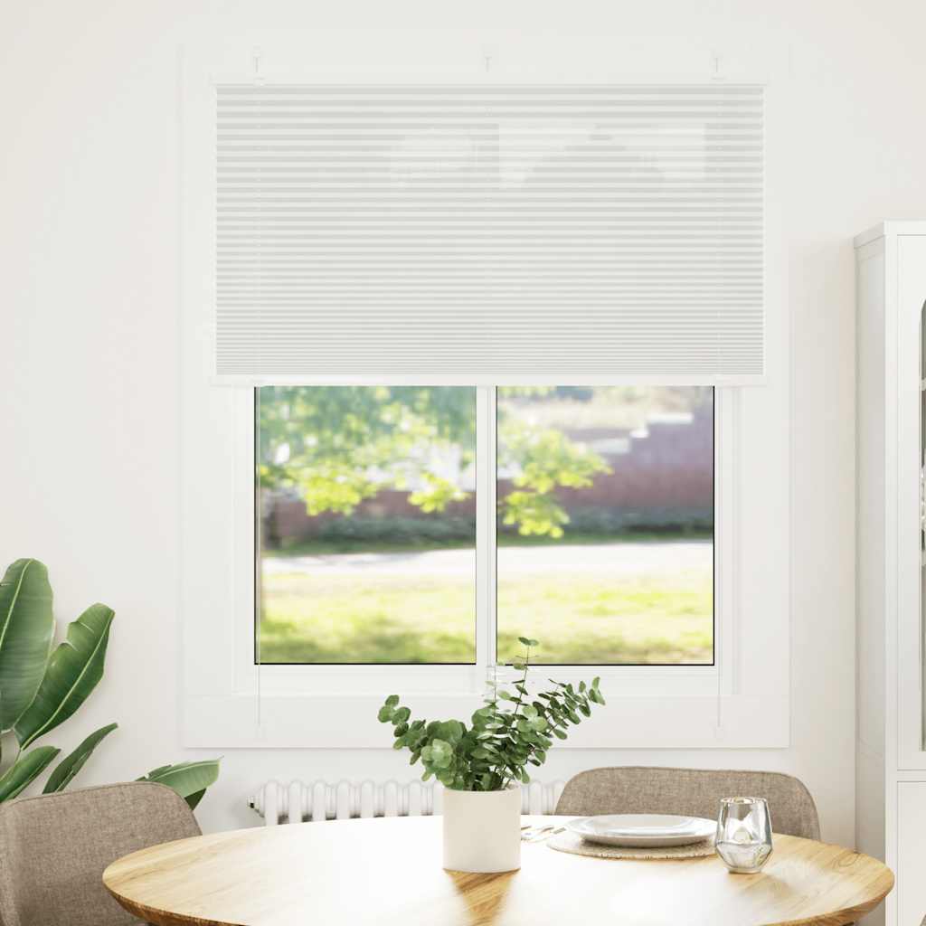 vidaXL Pleated Blind Light Grey 110x100 cm Fabric Width 109.4 cm