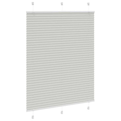 vidaXL Pleated Blind Light Grey 110x100 cm Fabric Width 109.4 cm