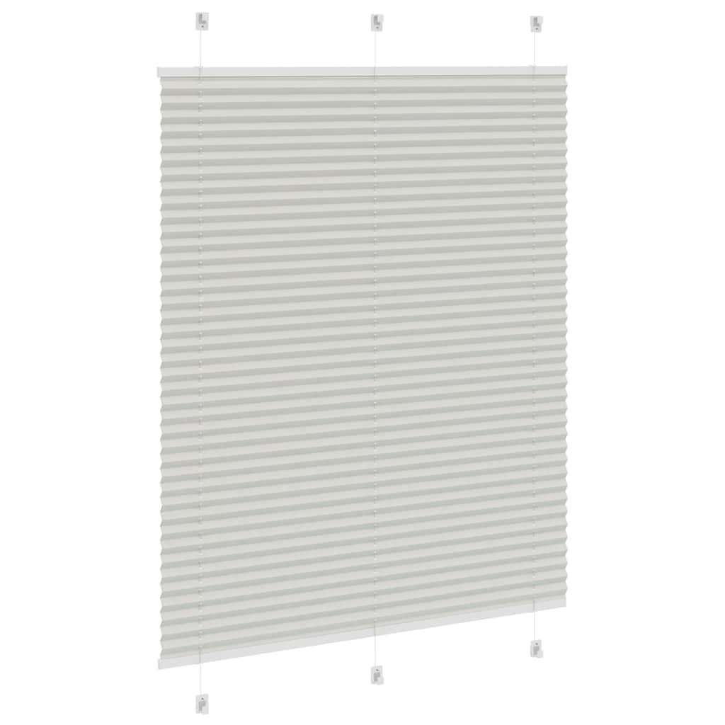 vidaXL Pleated Blind Light Grey 110x100 cm Fabric Width 109.4 cm