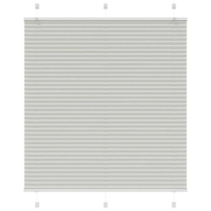 vidaXL Pleated Blind Light Grey 115x100 cm Fabric Width 114.4 cm Polyester