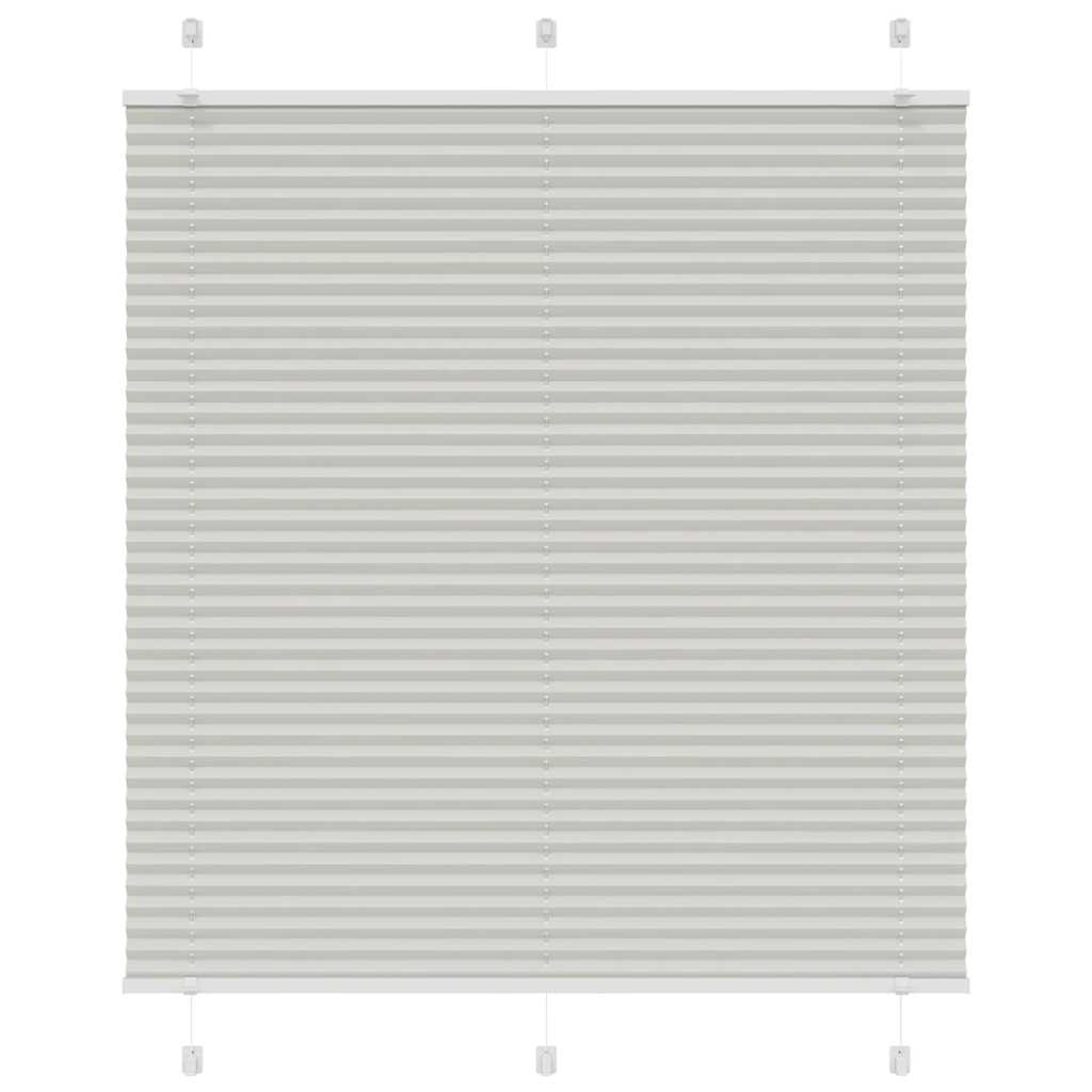 vidaXL Pleated Blind Light Grey 115x100 cm Fabric Width 114.4 cm
