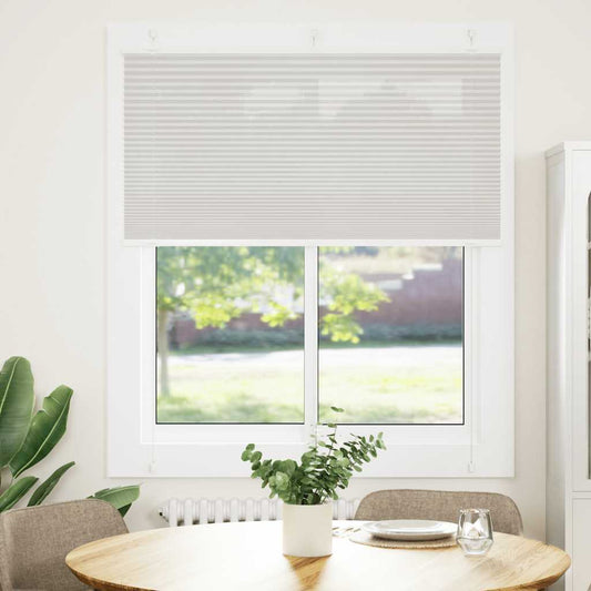 vidaXL Pleated Blind Light Grey 115x100 cm Fabric Width 114.4 cm