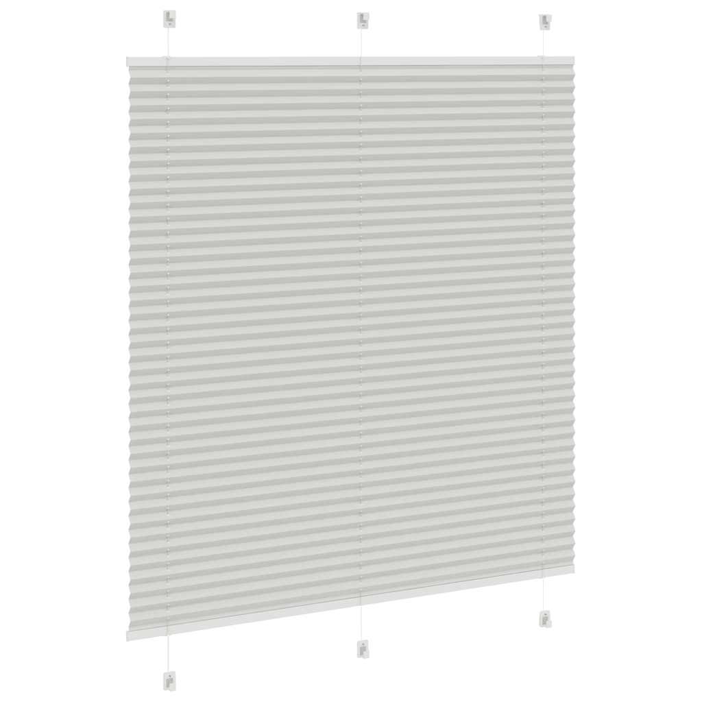 vidaXL Pleated Blind Light Grey 115x100 cm Fabric Width 114.4 cm