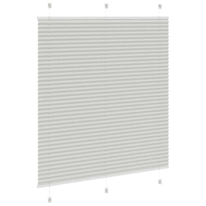 vidaXL Pleated Blind Light Grey 115x100 cm Fabric Width 114.4 cm