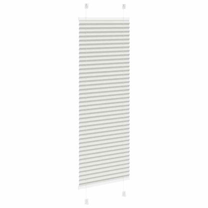 vidaXL Pleated Blind Light Grey 40x150cm Fabric Width 39.4cm Polyester