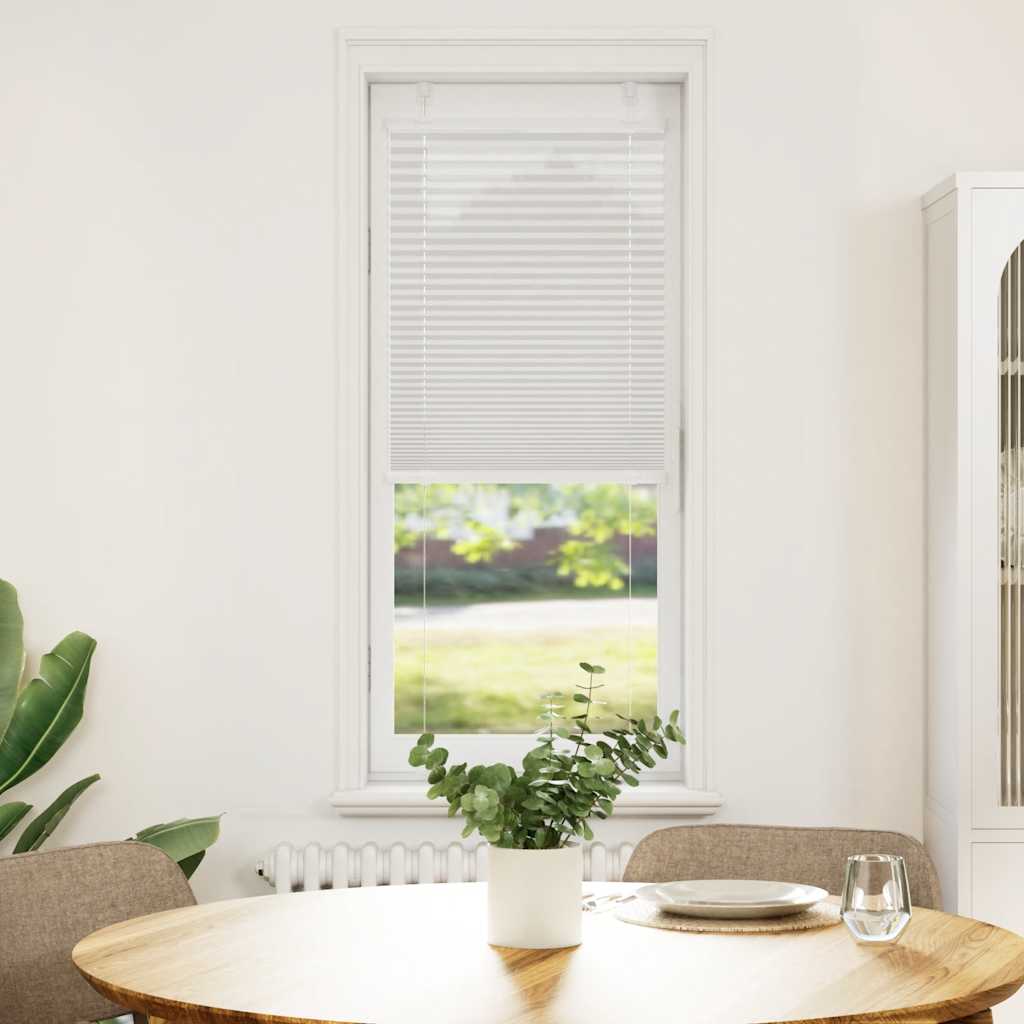 vidaXL Pleated Blind Light Grey 45x150cm Fabric Width 44.4cm Polyester